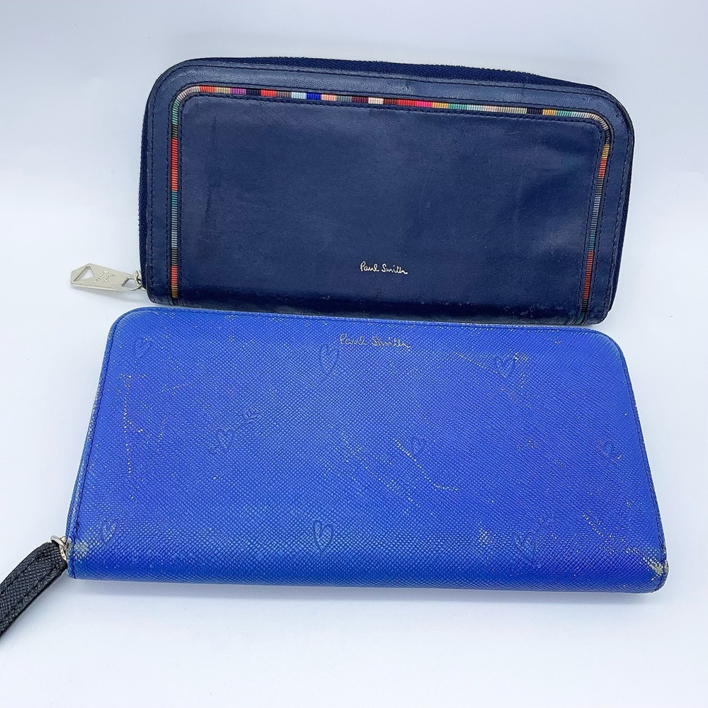 2 -Pack Paul Smith Top Zip Long Leather Wallet